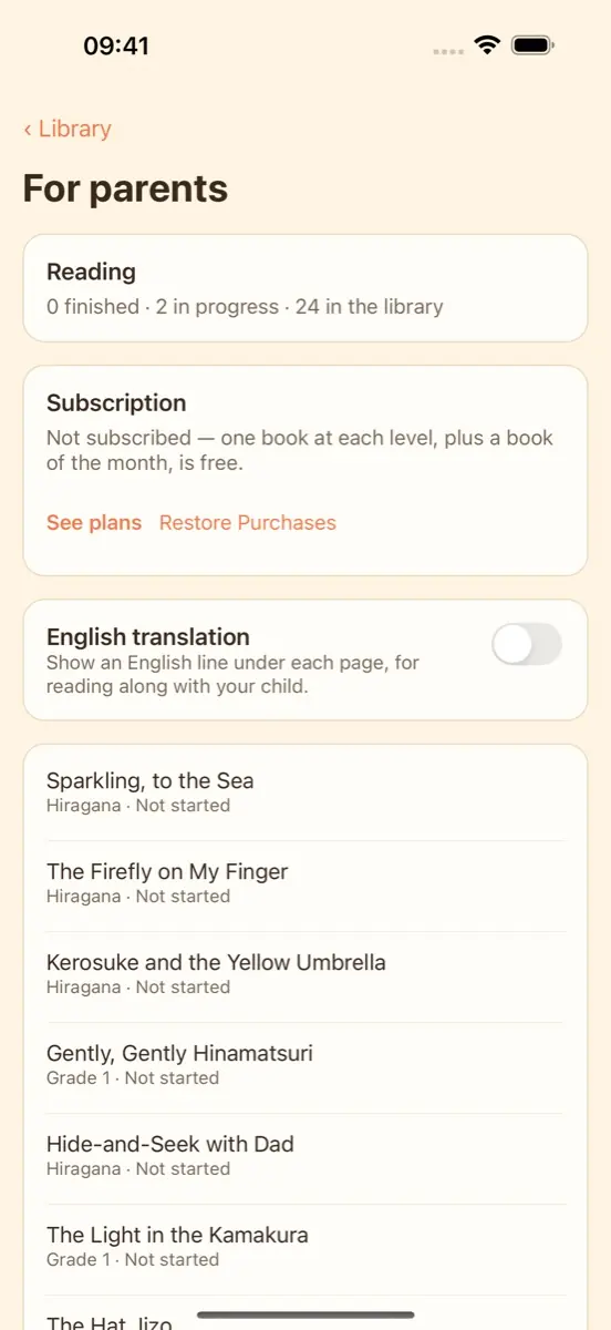 For parents: English and progress